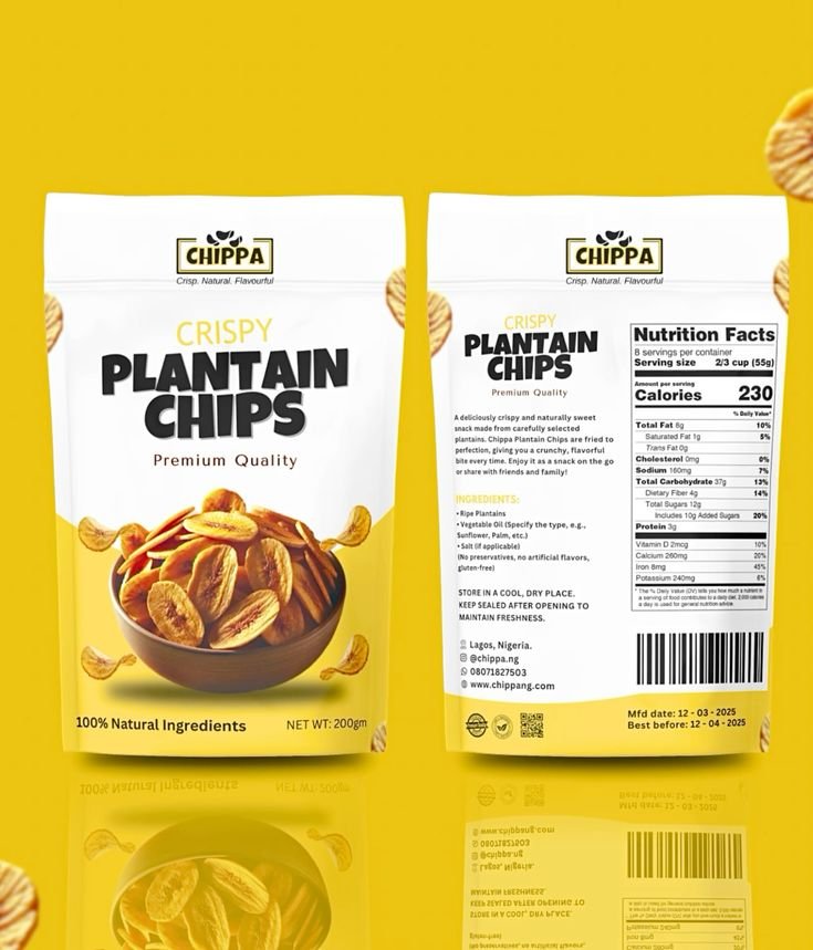 Plantain Chips Packaging